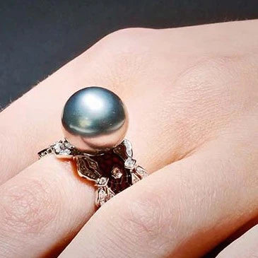 Tahitian outlet pearl ring