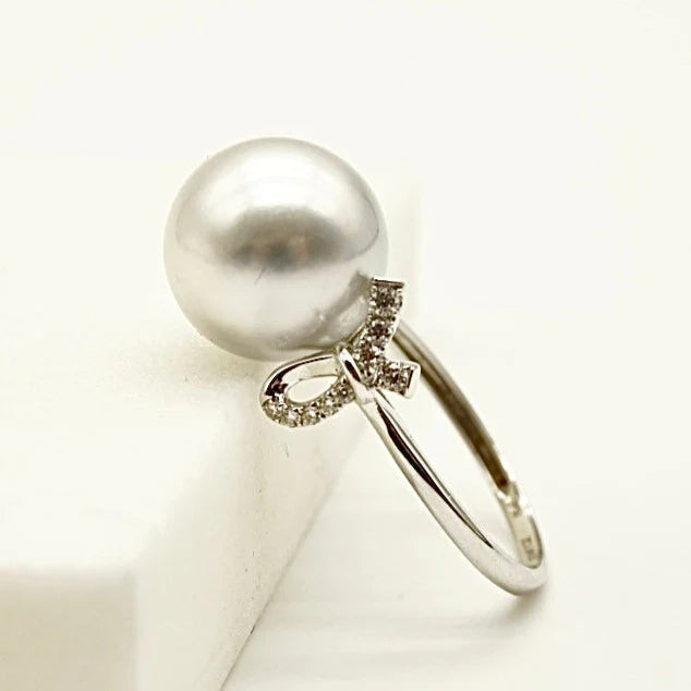 Eleganza white pearl ring deals