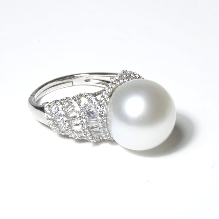 Affordable Premium Australian South Sea White Pearl Ring