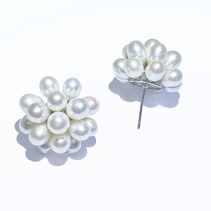 Annabelle Cluster Freshwater Pearl Earrings HIGH QUALITY