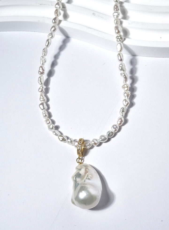 google-ads-Freshwater Pearl Keshi Necklace Affordable Elegance