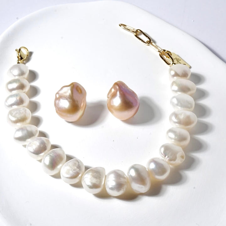 Google-ads-Freshwater pearl Bracelet Baroque Fashion Jewellery