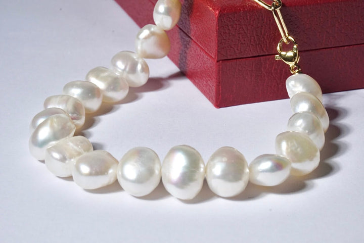 Google-ads-Freshwater pearl Bracelet Baroque Gift for Her