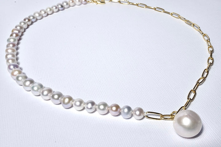 Google-ads-freshwater pearl necklace half chain