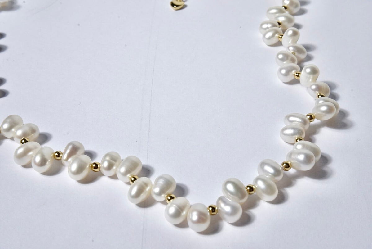 Freshwater Rice-shaped Pearls Strand in Garland Design – GRACE SELECTED