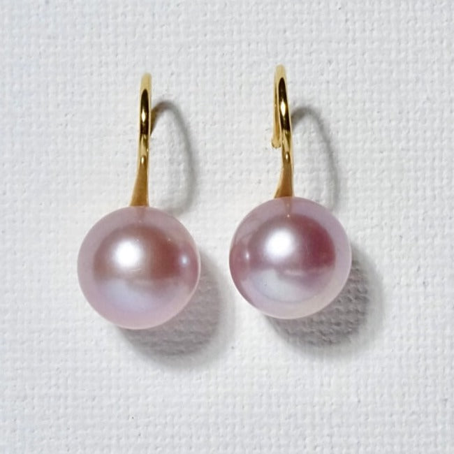 google-ads-Freshwater Edison purple pearl earrings hook 