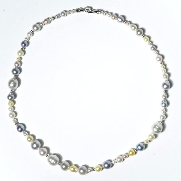 google-SEO-South Sea Baroque Pearls & Japanese Akoya Baby Pearl Mix Necklace