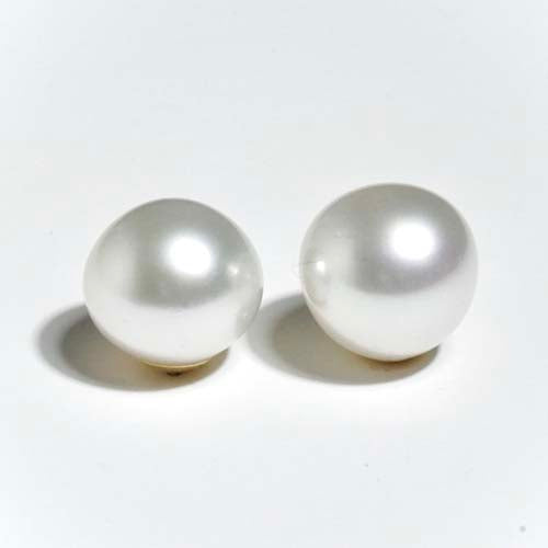 google-ads-South Sea White Pearl Stud Earrings-High Button