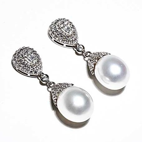 google-ads-Australian South Sea Pearl Dangle Earrings-GRACE SELECTED