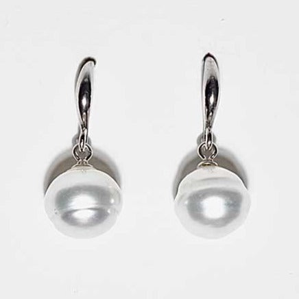 google-ads-South Sea White Baroque Pearl Hook Earrings-GRACE SELECTED 