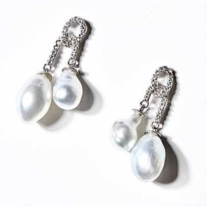 google-ads-South Sea White Keshi Pearl Stud Earrings-Unique Beauty