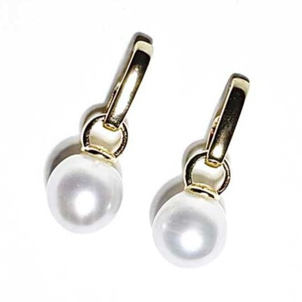 google-ads-South Sea White Pearl Drop Earrings-stylish pearl earrings