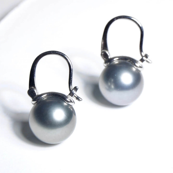 google-ads-TAHITIAN Black Pearl Earrings-Affordable Elegance