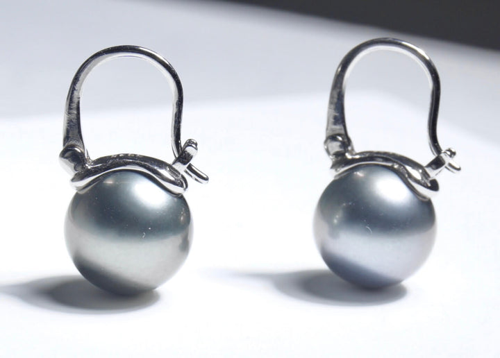 google-ads-TAHITIAN Black Pearl Earrings-Urban Elegance