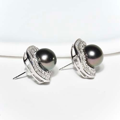 google-ads-Tahitian Pearl Elegant Stud-GRACE SELECTED