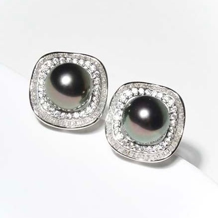 google-ads-Tahitian Pearl Stud Noble Elegance-GRACE SELECTED