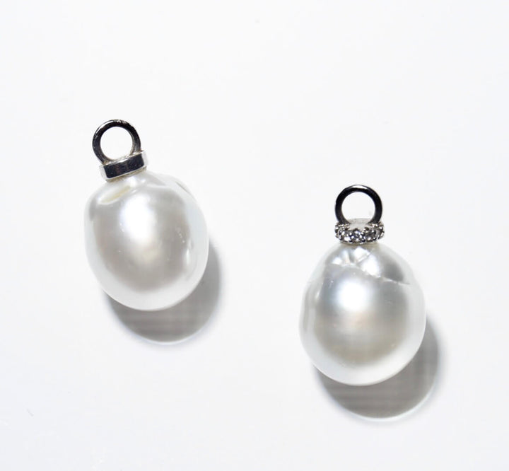 google-ads-White South Sea Baroque Pearl  Detachable Hoop Earrings-Pendant