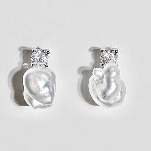 google-ads-White South Sea Keshi Pearl Earrings-GRACE SELECTED