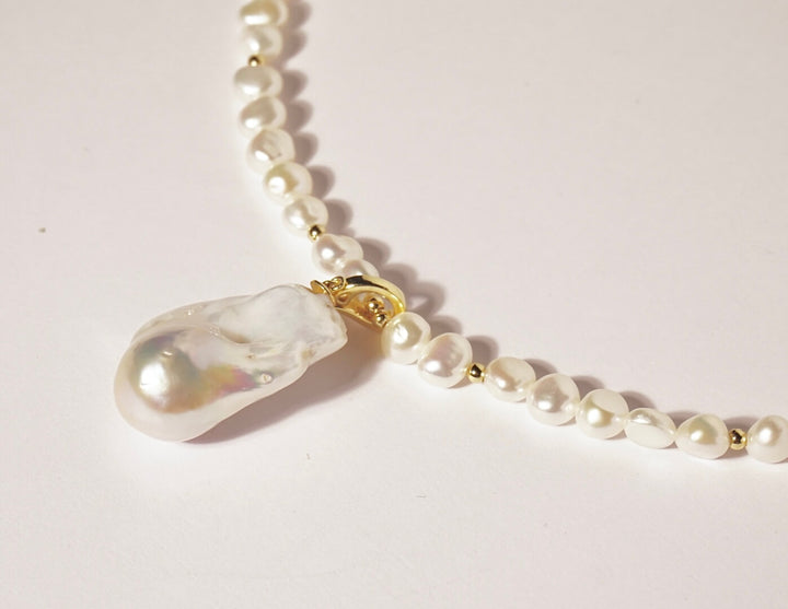 google-ads-freshwater baroque pearl necklace