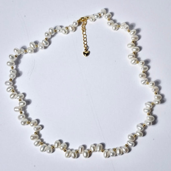 google-ads-freshwater pearl necklace rice shape-GRACE SELECTED 