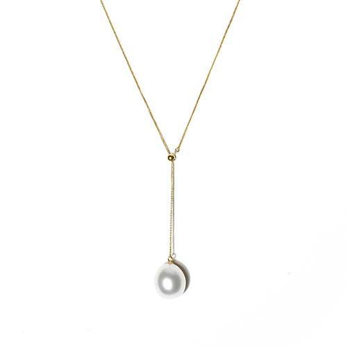 google ads-South Sea White Pearl Y Necklace-Timeless Elegance