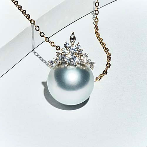 google ads-Tahitian Grey Pearl Pendant Necklace