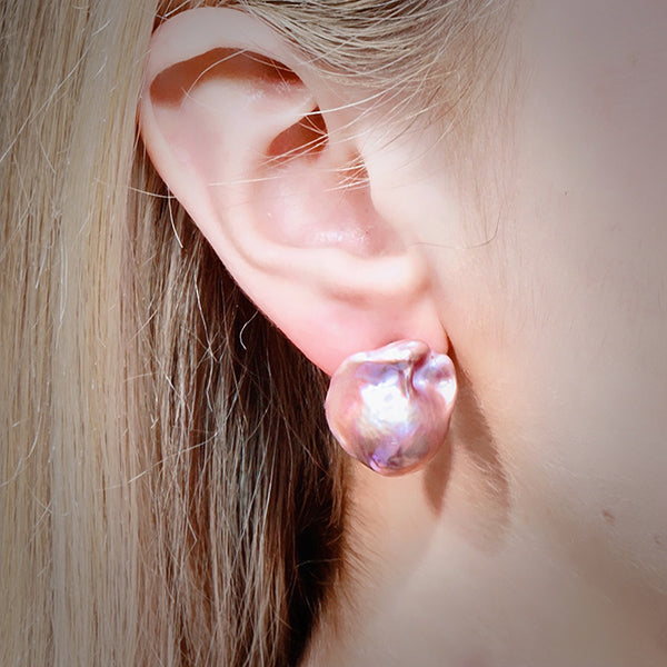 google ads_ Purple Baroque Pearl Stud Earrings_CHIC ELEGANCEJPG