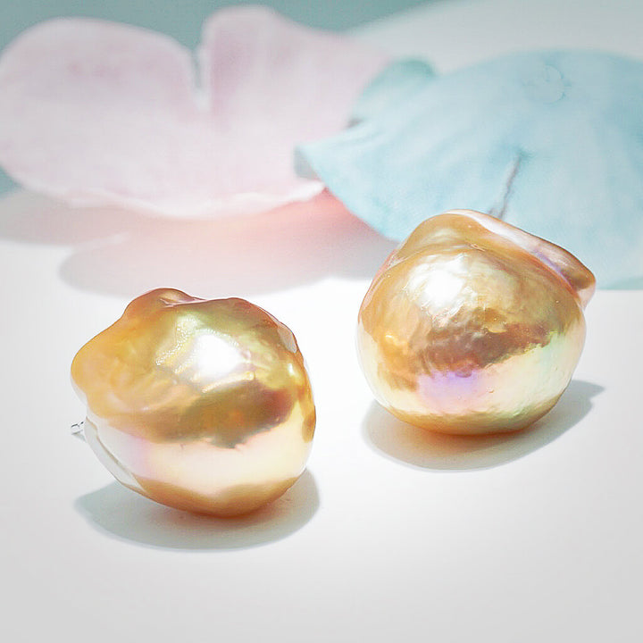 google ads_Rainbow radiance freshwater baroque pearls earrings_Unique Elegance