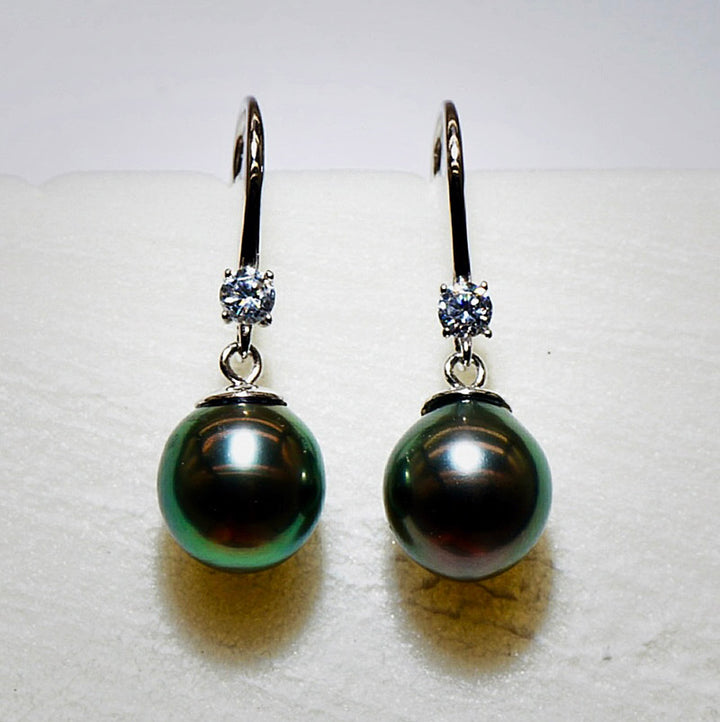 google ads_Tahitian Black Pearl Hook Earrings_graceselected