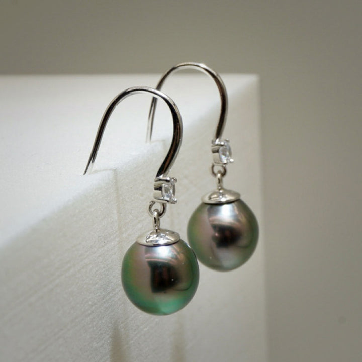 google ads_Tahitian Black Pearl Hook Earrings_premium pearl jewellery