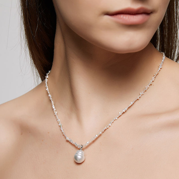 google ads_White South Sea Baroque Pearl Pendant_Gift for her