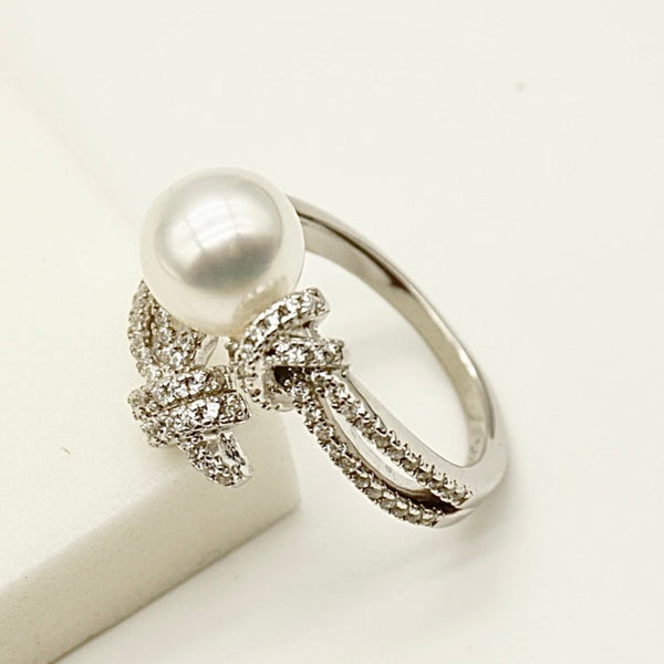white pearl ring - radiant charm