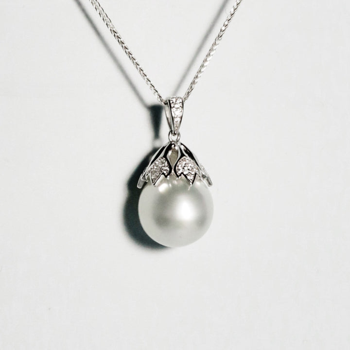 Elegant white pearl pendant worn as affordable fine jewellery from GRACE SELECTED, Australia